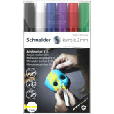 Rotulador Schneider Paint-It 310 Estuche 6 Colores Surtidos | Schneider | Pack 1 Unidades
